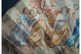 L'Aurore, d'après Guido Reni. Éventail vers 1860-70