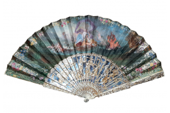 Majestic water gods, fan circa 1750-60