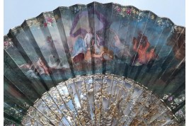 Majestic water gods, fan circa 1750-60
