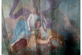 Majestic water gods, fan circa 1750-60