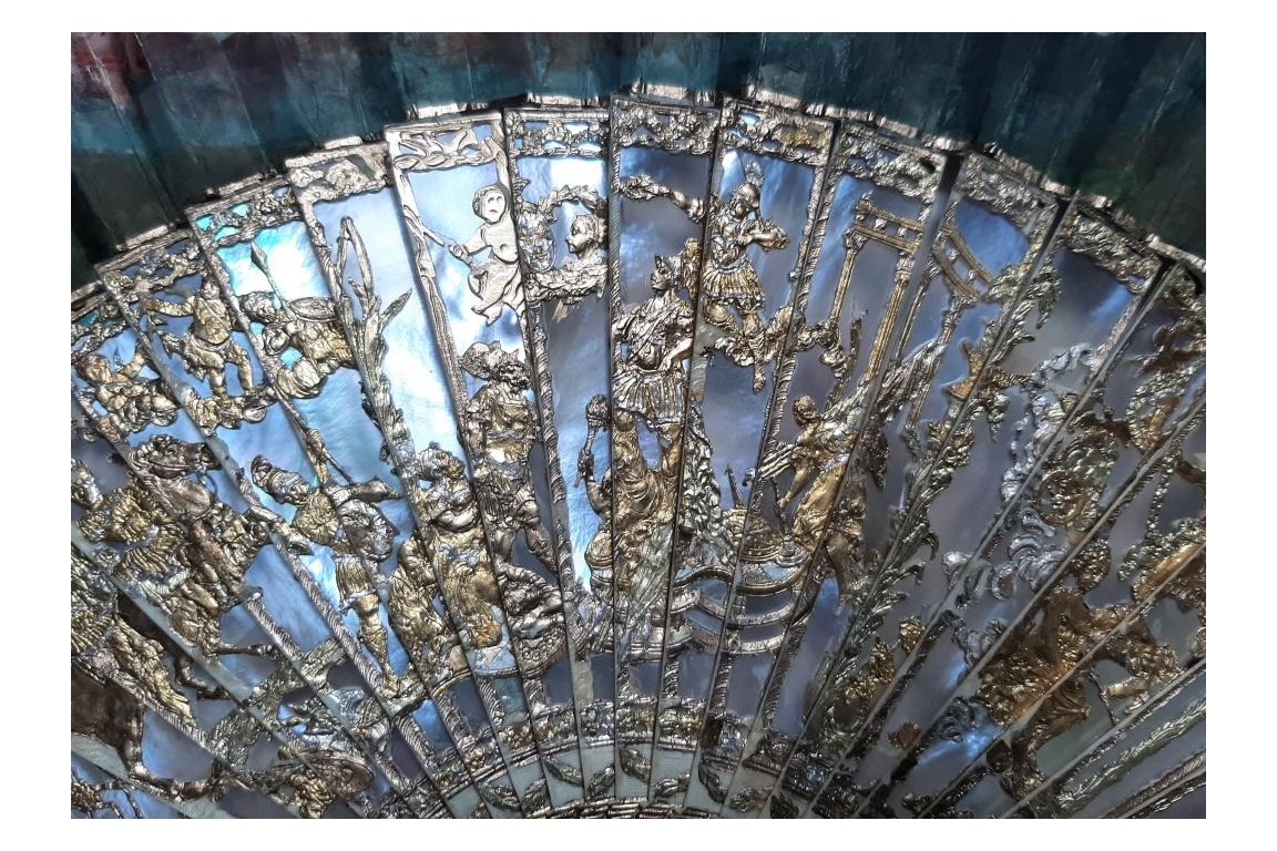 Majestic water gods, fan circa 1750-60