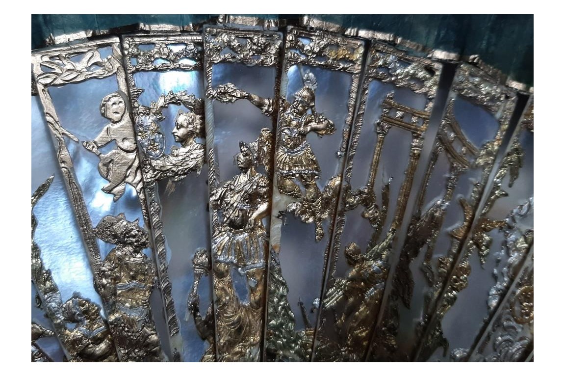 Majestic water gods, fan circa 1750-60