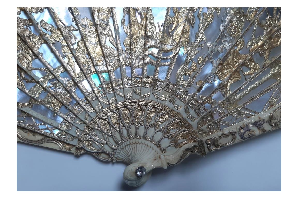 Majestic water gods, fan circa 1750-60