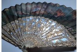 Majestic water gods, fan circa 1750-60