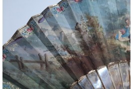 Majestic water gods, fan circa 1750-60