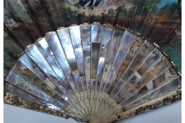 Majestic water gods, fan circa 1750-60