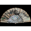 Gondola galante, fan circa 1860-80