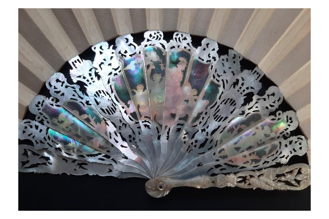 Gondola galante, fan circa 1860-80