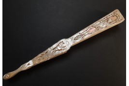 Gondole galante, éventail vers 1860-80