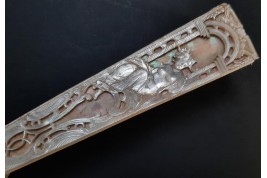 Gondole galante, éventail vers 1860-80