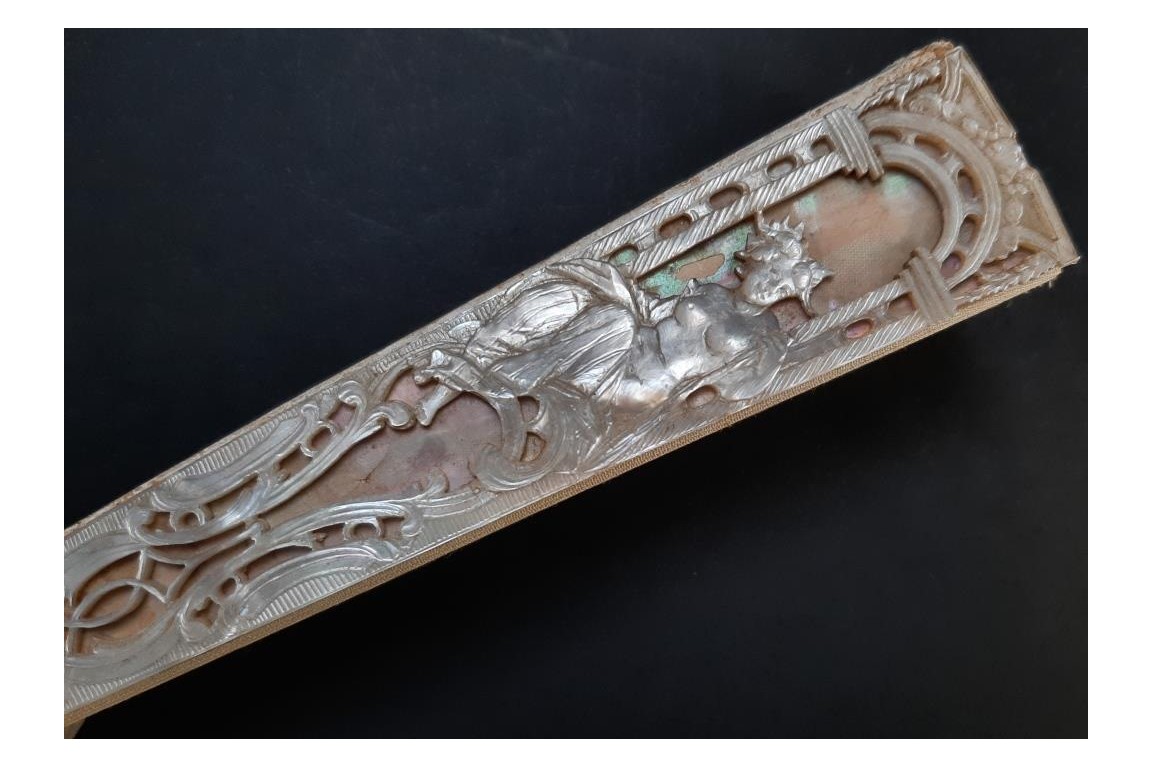 Gondola galante, fan circa 1860-80