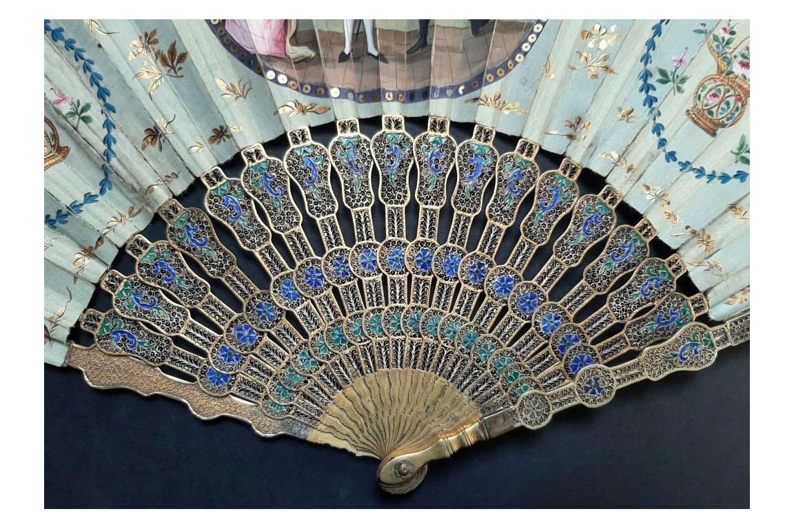 Compagnies des Indes, chinese fan, circa 1800-1820