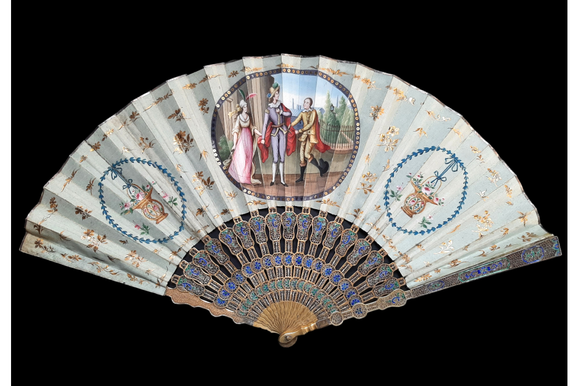 Compagnies des Indes, chinese fan, circa 1800-1820