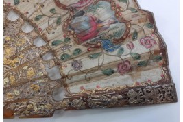 Love and royal arms, fan circa 1760