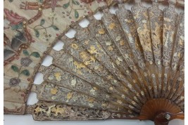 Love and royal arms, fan circa 1760