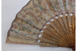 Love and royal arms, fan circa 1760