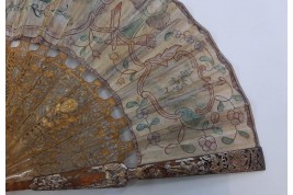 Love and royal arms, fan circa 1760