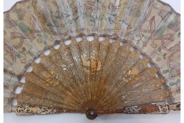 Love and royal arms, fan circa 1760