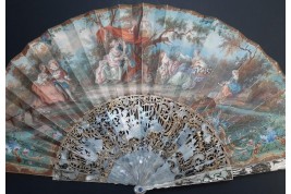 Les fleurs de l'amour, éventail vers 1750-60