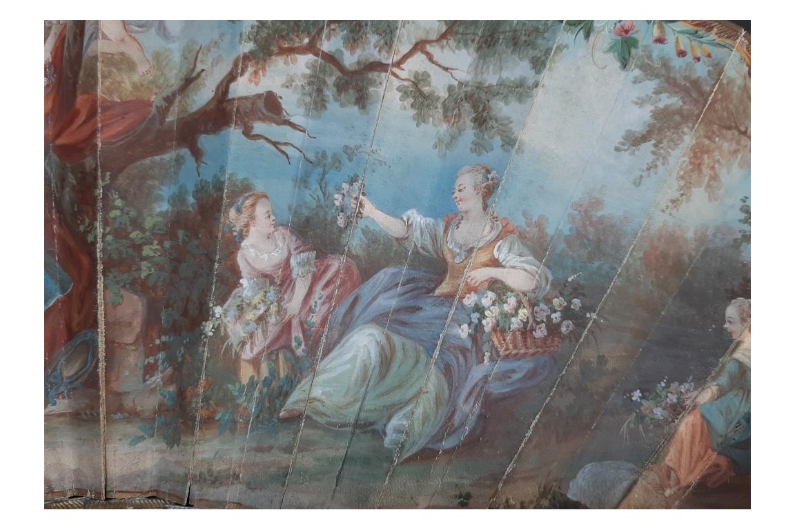 Les fleurs de l'amour, éventail vers 1750-60