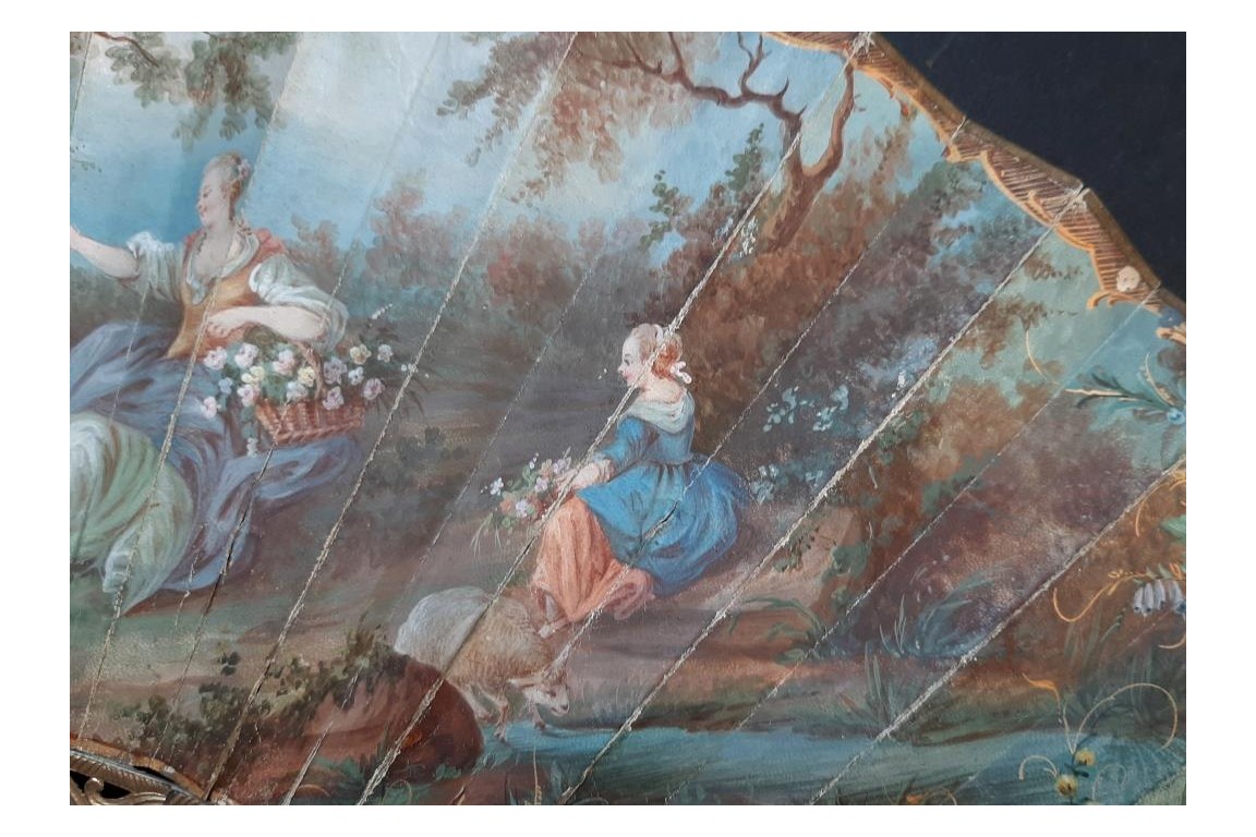 Les fleurs de l'amour, éventail vers 1750-60