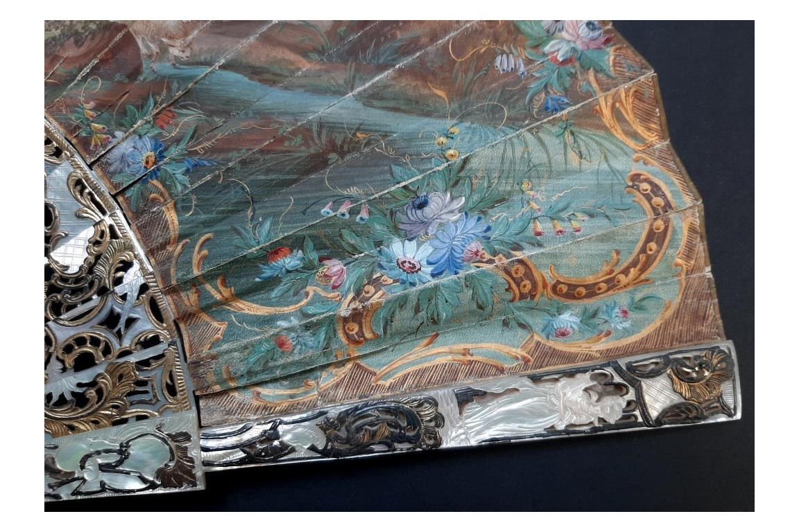 Les fleurs de l'amour, éventail vers 1750-60