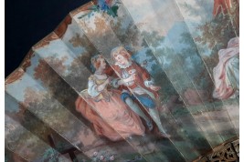 Les fleurs de l'amour, éventail vers 1750-60