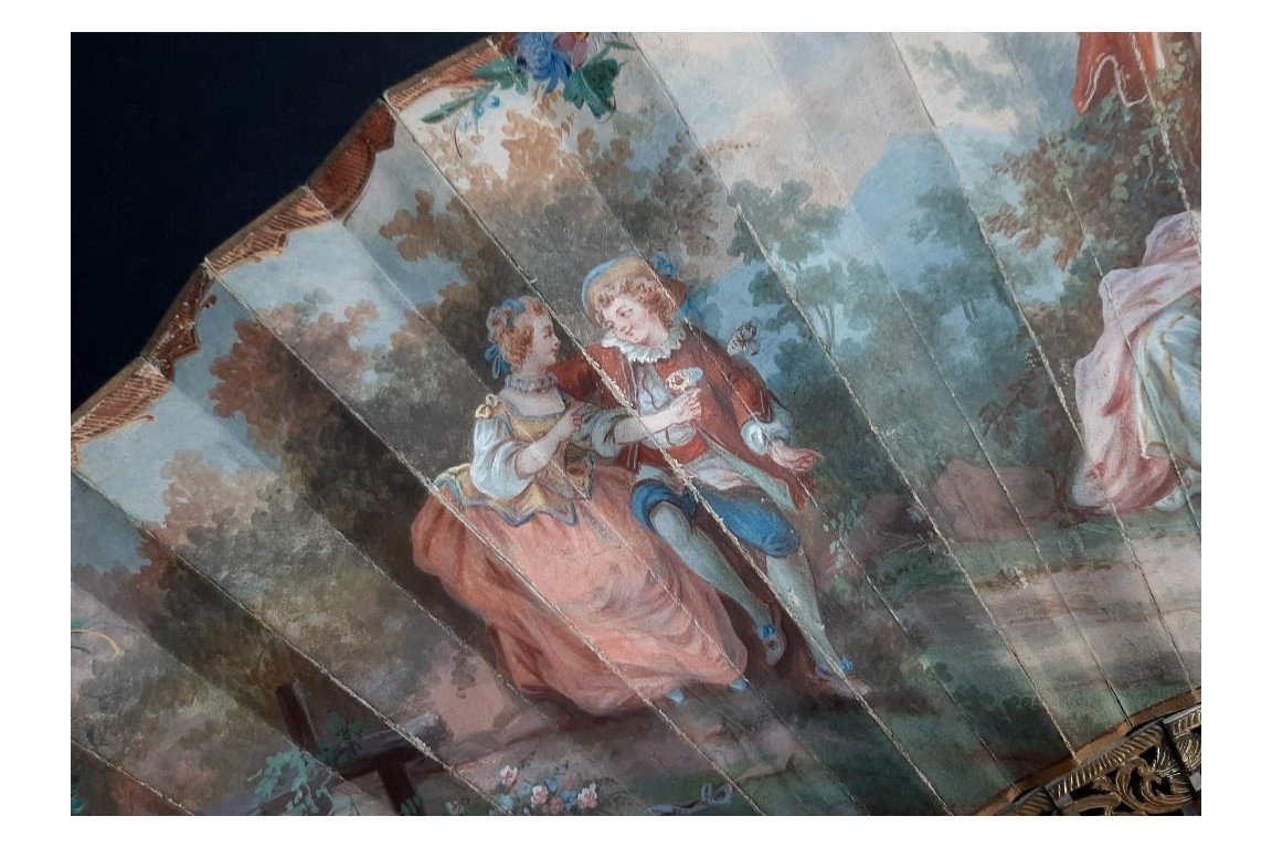 Les fleurs de l'amour, éventail vers 1750-60