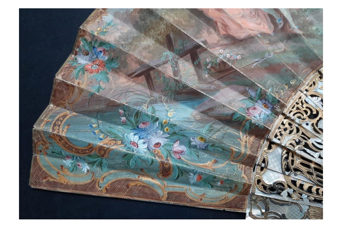 Les fleurs de l'amour, éventail vers 1750-60
