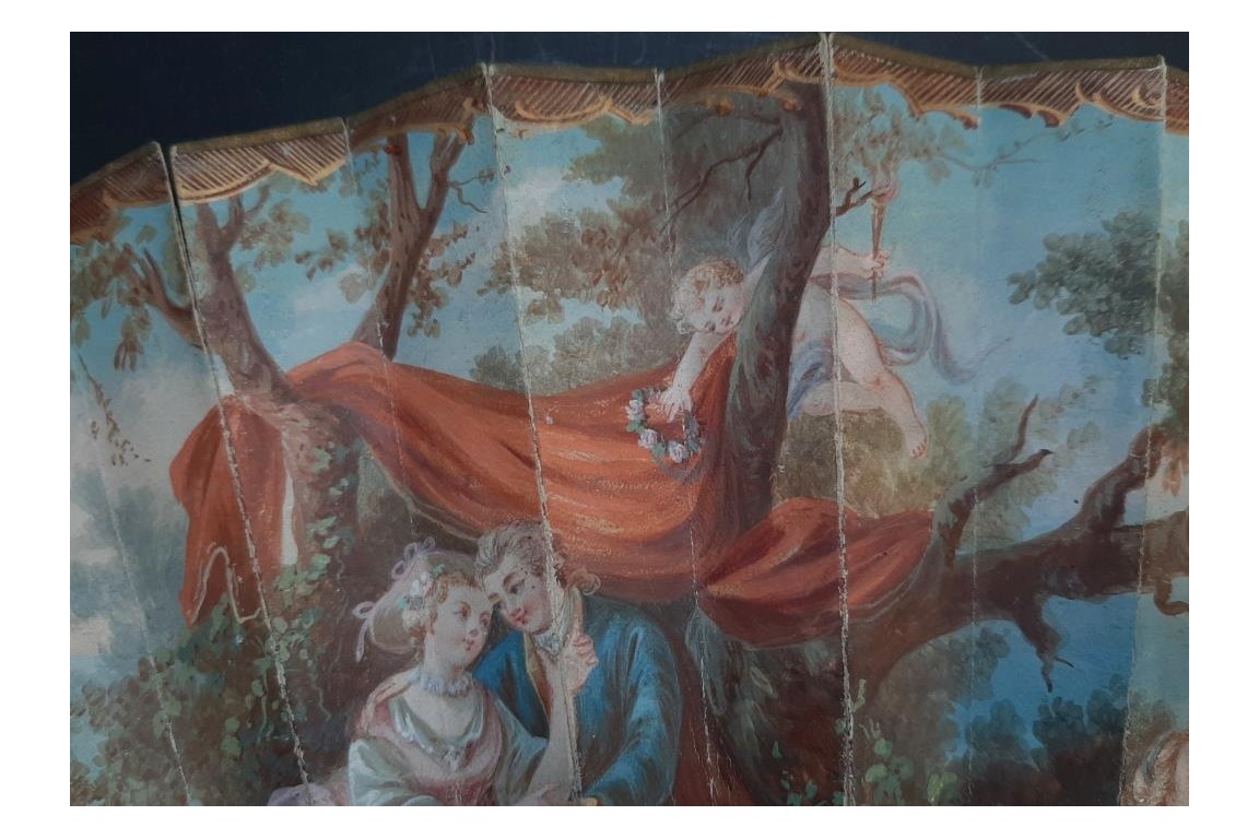 Les fleurs de l'amour, éventail vers 1750-60