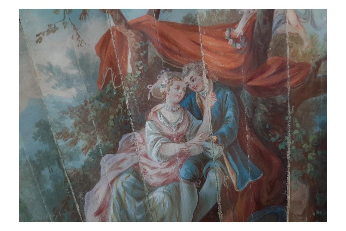 Les fleurs de l'amour, éventail vers 1750-60