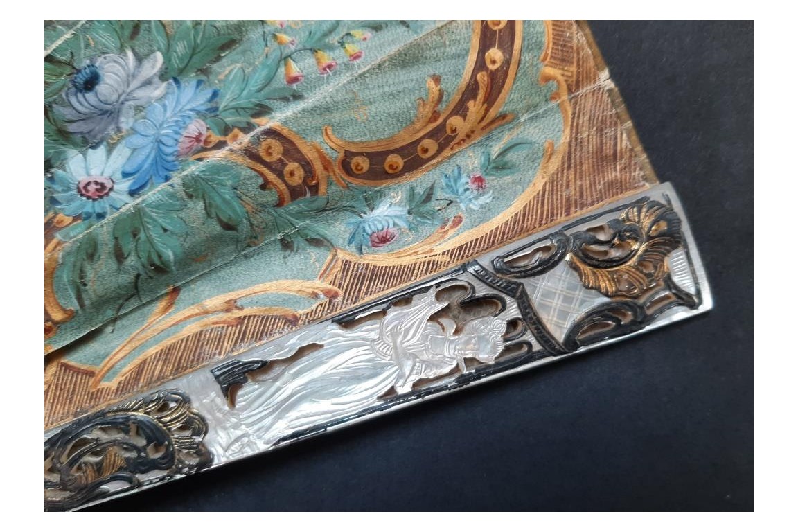 Les fleurs de l'amour, éventail vers 1750-60