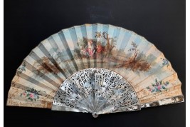 Les fleurs de l'amour, éventail vers 1750-60