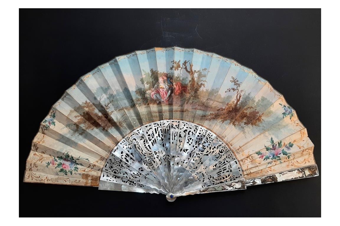 Les fleurs de l'amour, éventail vers 1750-60