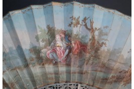 Les fleurs de l'amour, éventail vers 1750-60