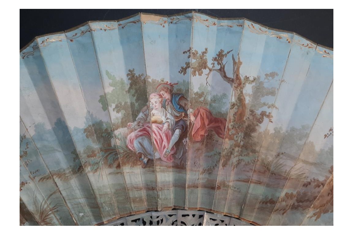 Les fleurs de l'amour, éventail vers 1750-60