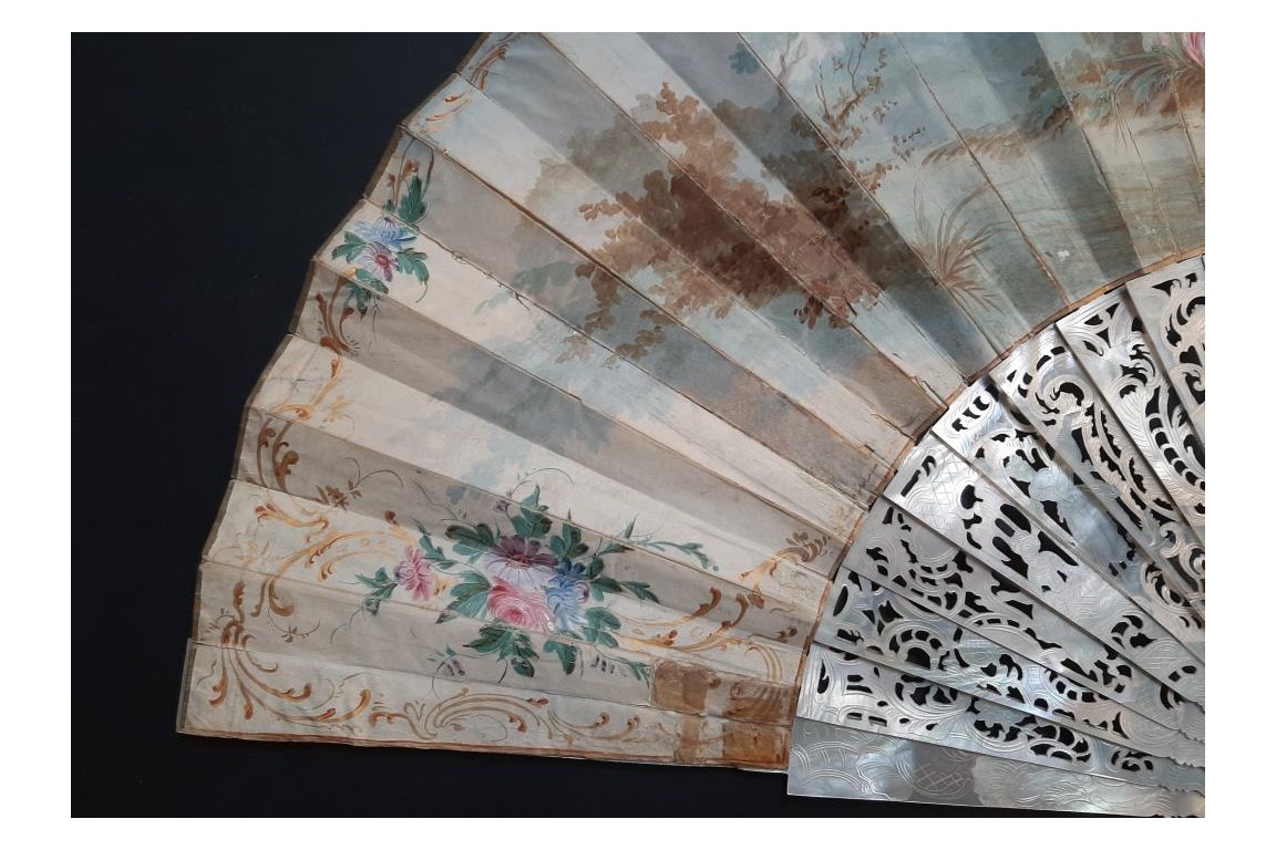 Les fleurs de l'amour, éventail vers 1750-60