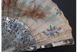 Les fleurs de l'amour, éventail vers 1750-60