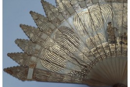 Horn and gold chinoiserie, fan circa 1820--30