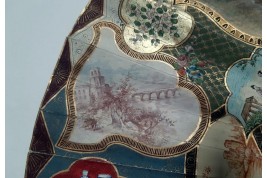 The colors of the party,  19th-century pastiche fan