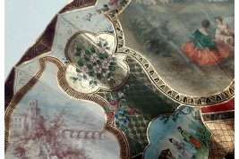 The colors of the party,  19th-century pastiche fan
