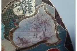 The colors of the party,  19th-century pastiche fan