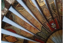 The colors of the party,  19th-century pastiche fan