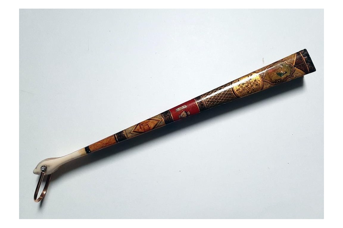 The colors of the party,  19th-century pastiche fan