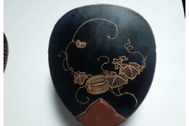 Black, red and gold. Asian colors. 19th-century screens