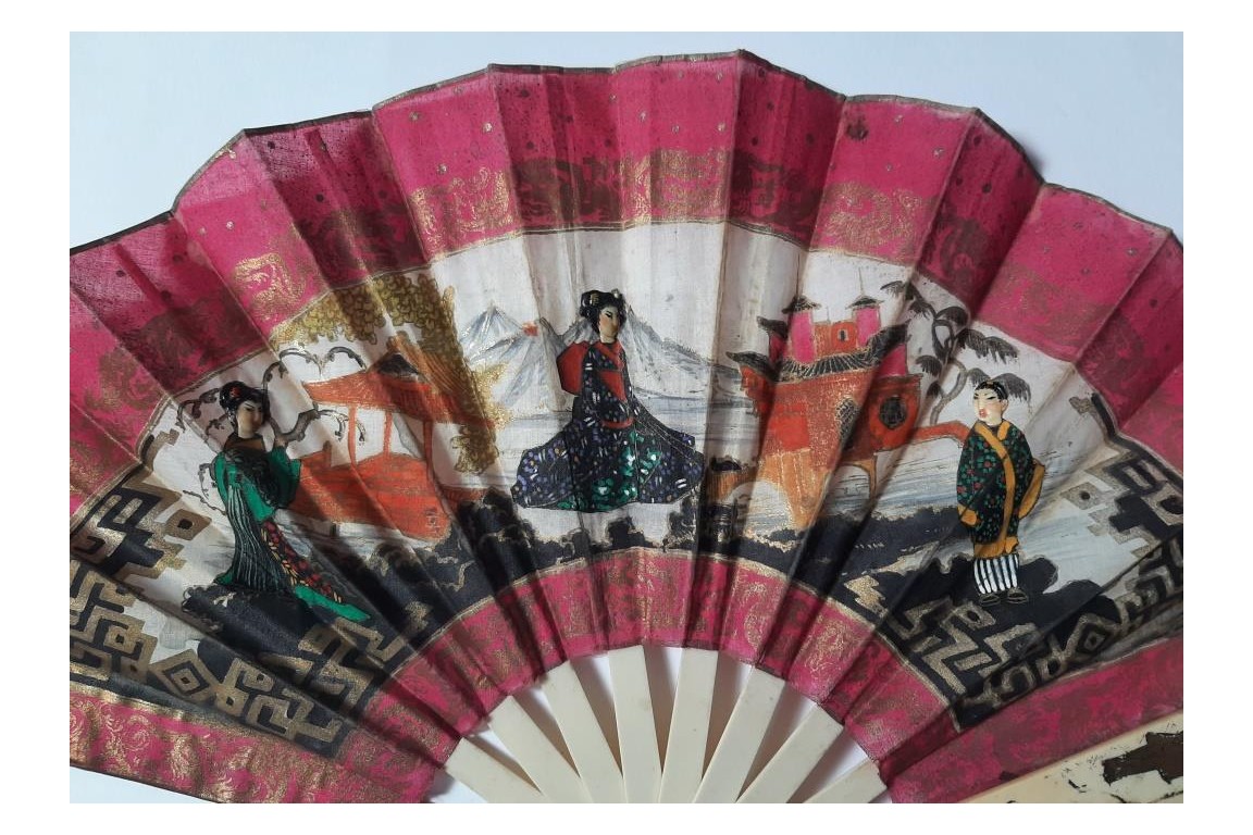 Madama Butterfly. Early 20th century fan