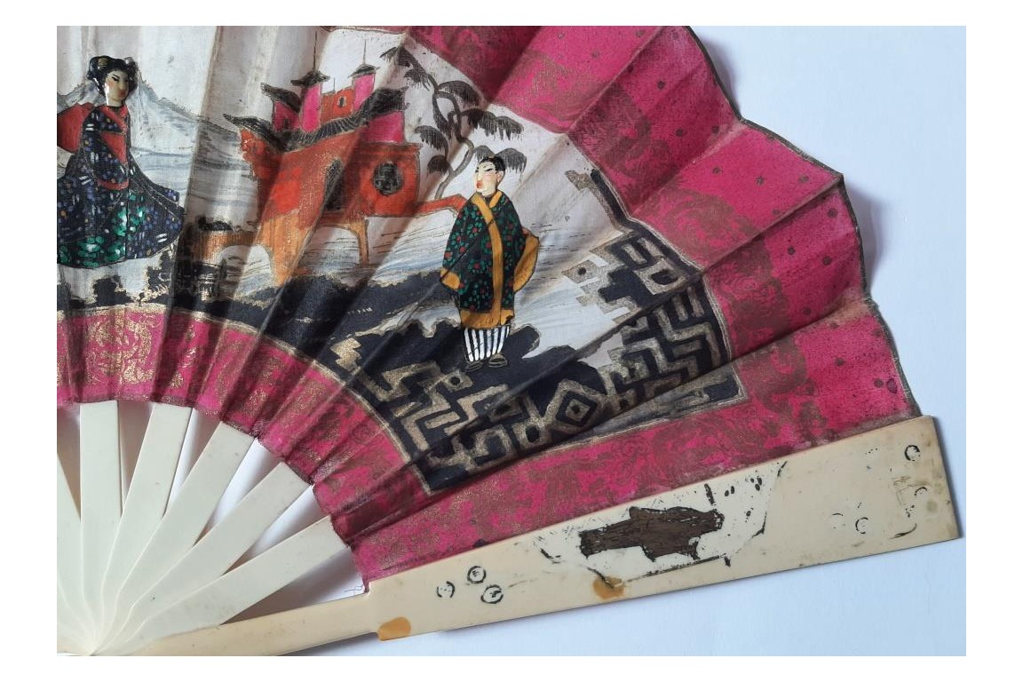 Madama Butterfly. Early 20th century fan
