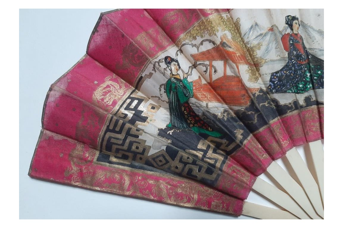 Madama Butterfly. Early 20th century fan