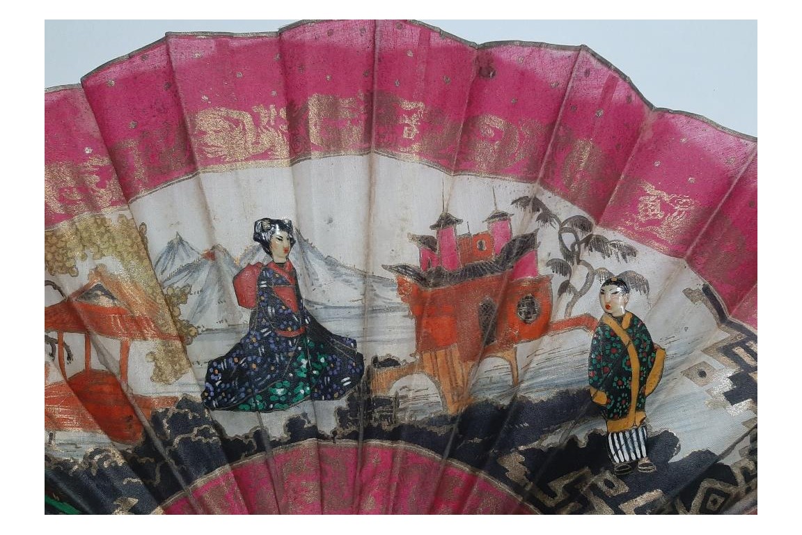 Madama Butterfly. Early 20th century fan