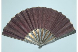 Purple, silver and vermeil.  Fan early 19th century